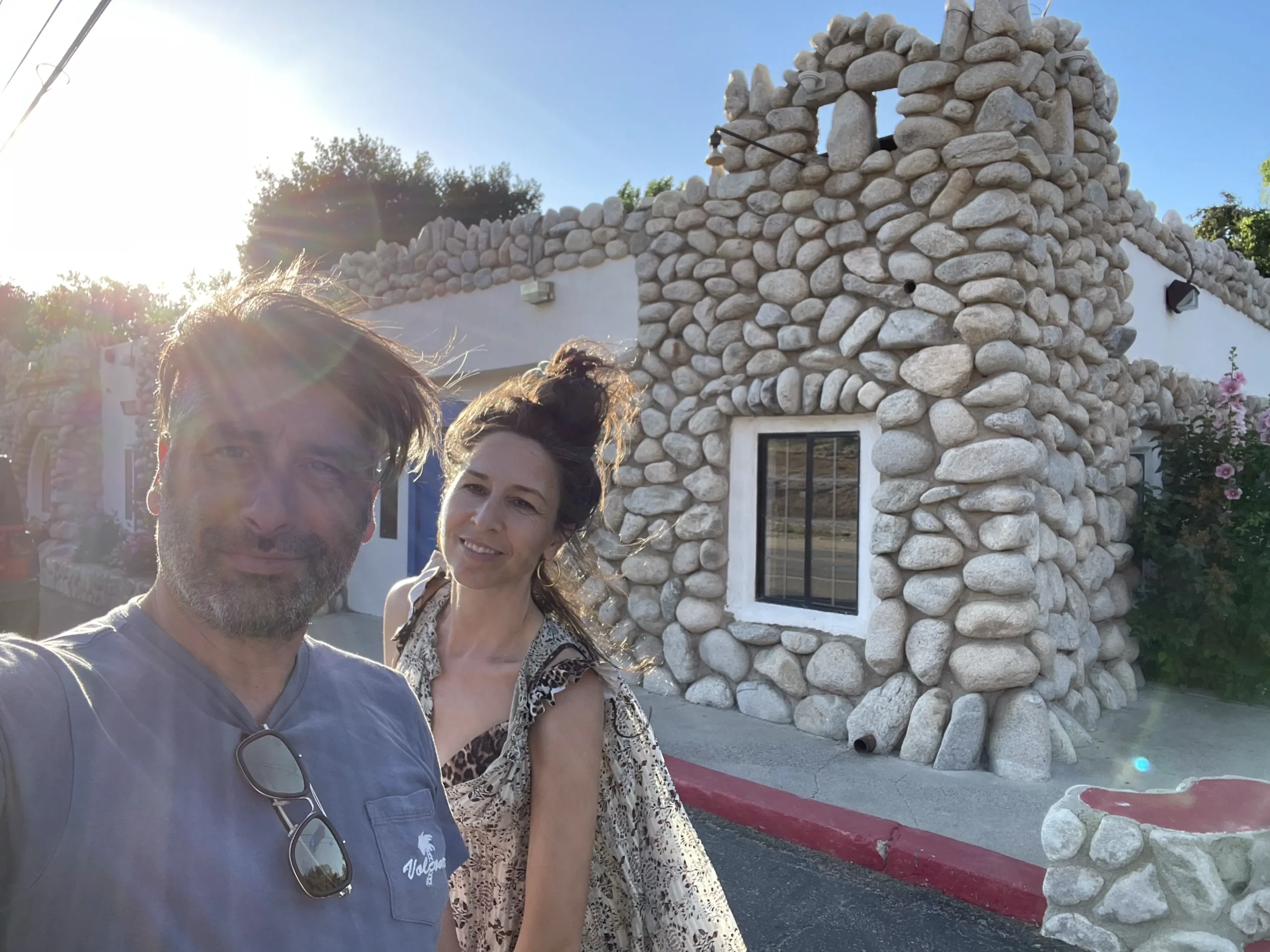 Lawrence Jacomelli and Victoria Taylor location-scouting together for Blood Star