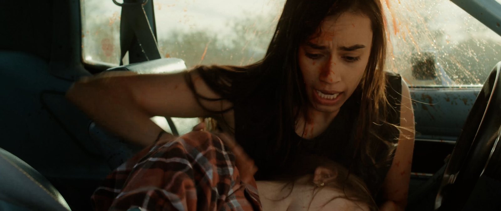 Sydney Brumfield as Amy, injured in the car with Bobbie in Blood Star